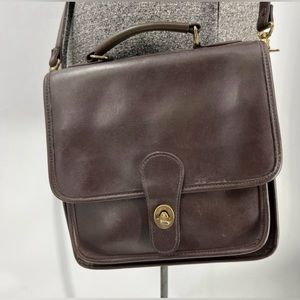 Coach Vintage Station chocolate brown Crossbody satchel Bag